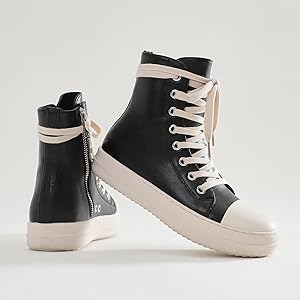 Amazon.com | MOFEEDOUKA Womens High Top Sneakers Lace Up
